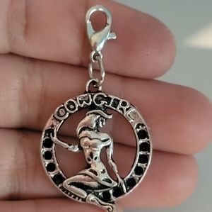 Clip On Cowgirl Charms country girl bracelet charms Zipper planner charms